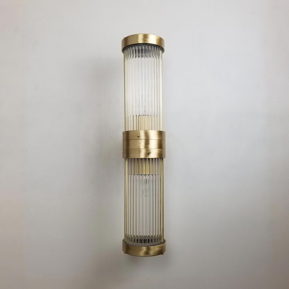 Double Glass Brass Rod Wall Light Brochure