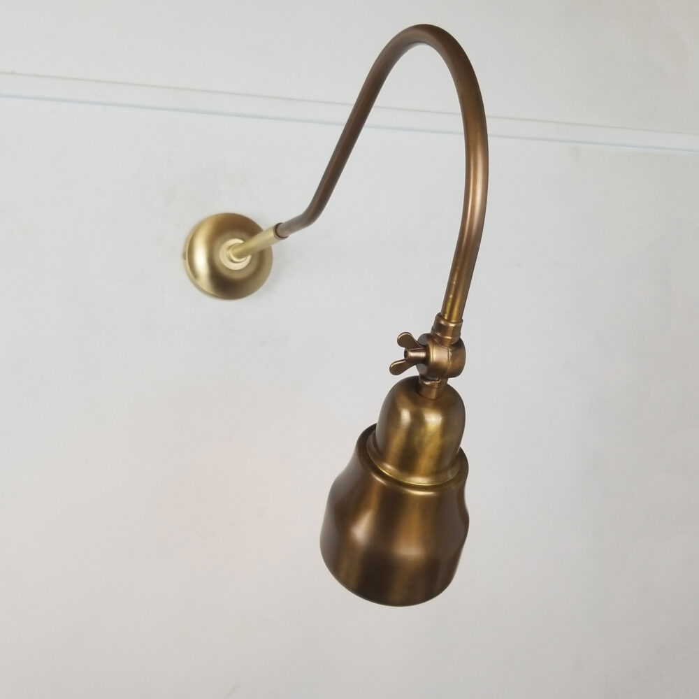 Swan Neck Brass Dome Wall Light Brochure