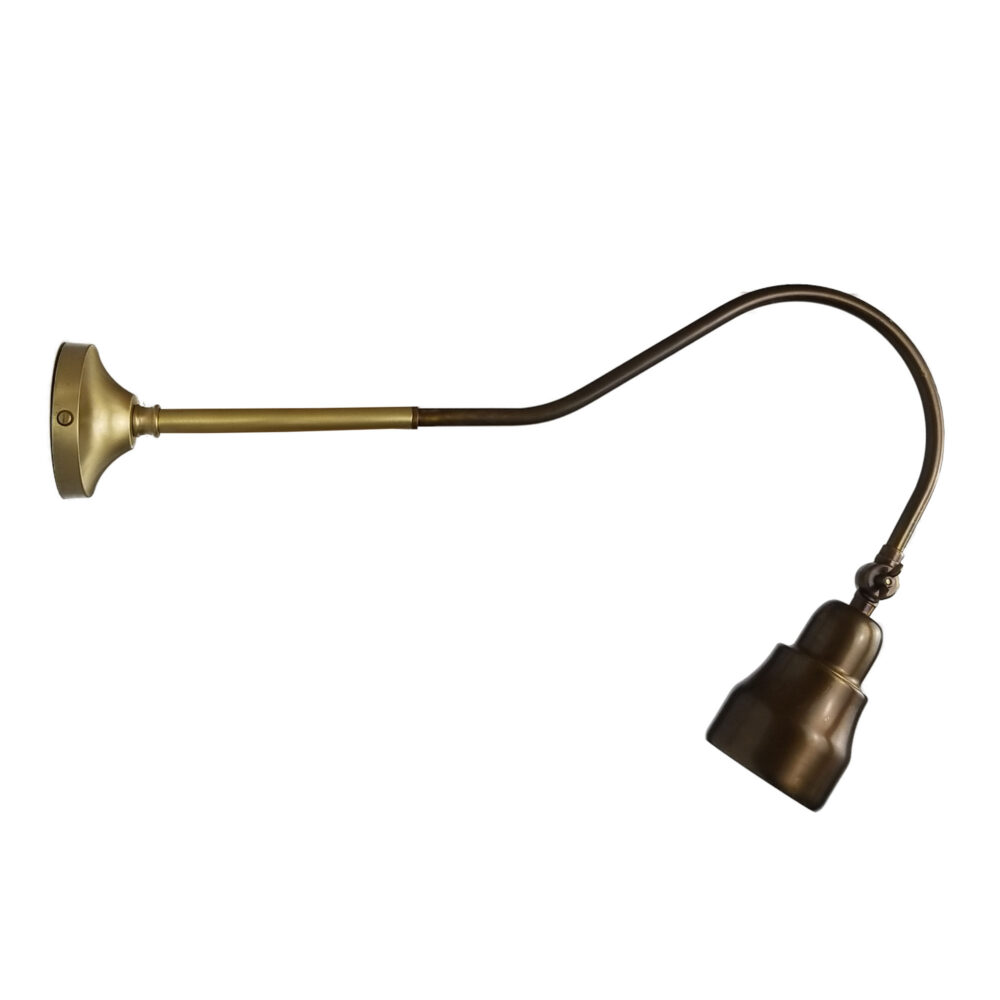 Adjustable Two Tone Brass Elongated Poster Light Brochure