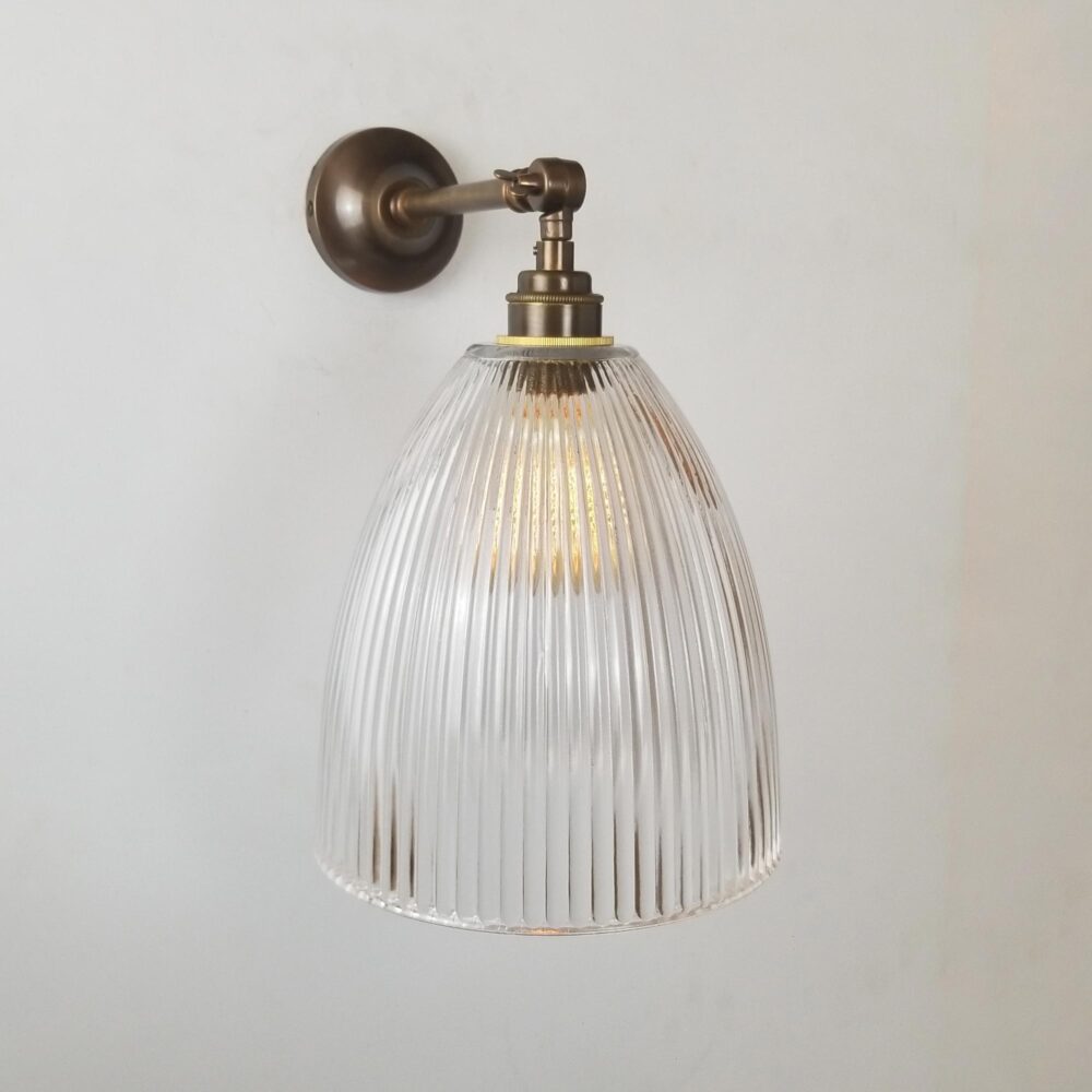 Swan Neck Brass Wall Light with 150mm Glass Globe Brochure