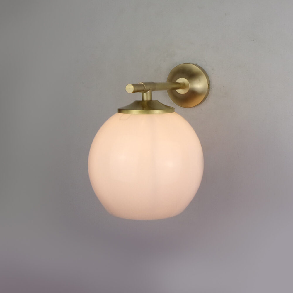 Traditional Brass Wall Light With Glass Brochure
