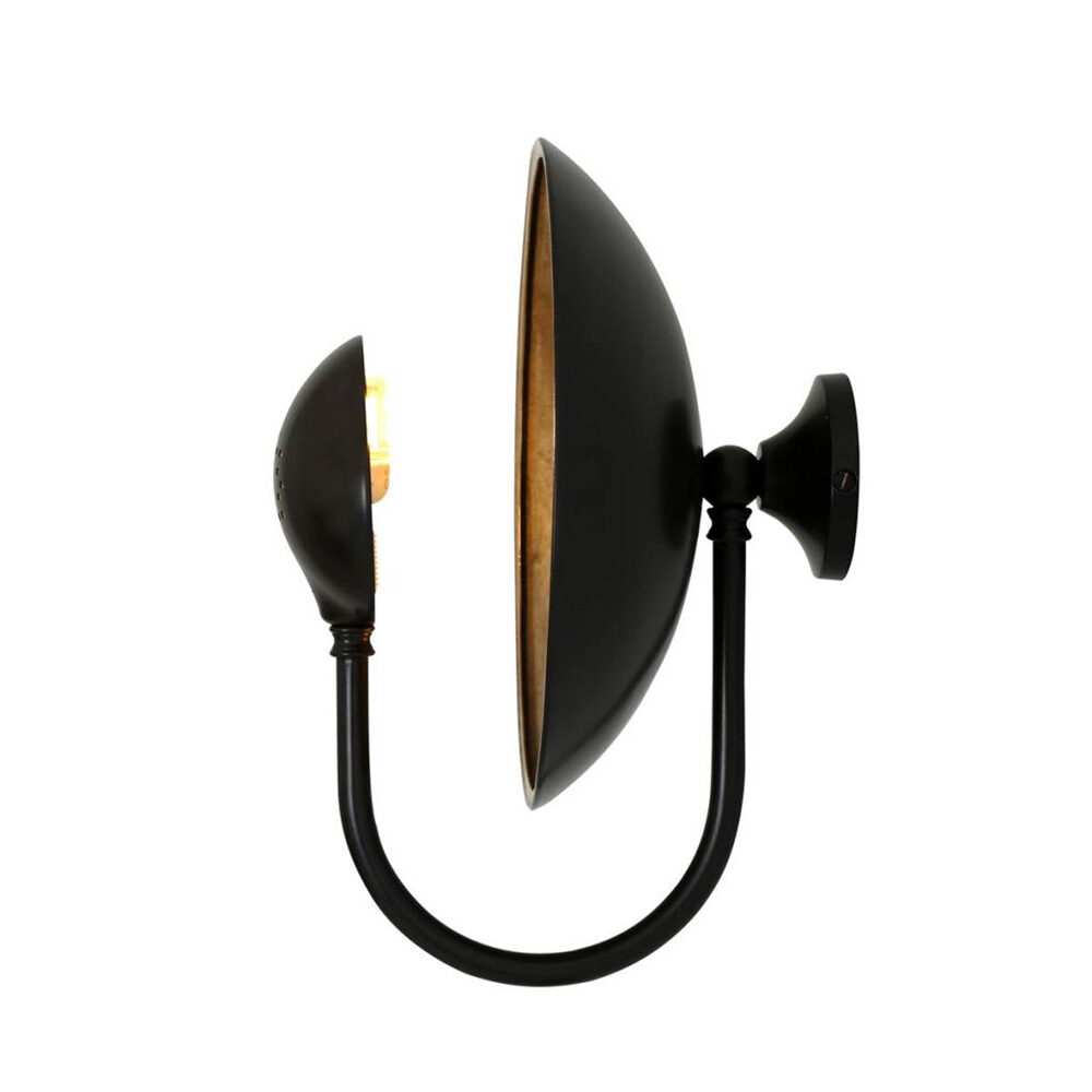 Black & Silver Folding Wall Light Lighting