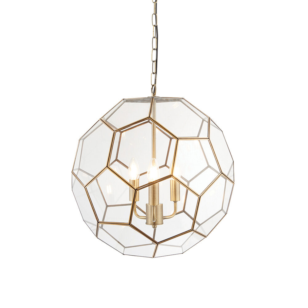 3 Light Matt Gold Semi Flush Ceiling