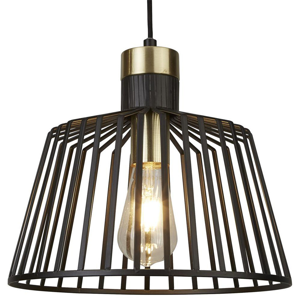 3 Light Matt Gold Semi Flush Ceiling