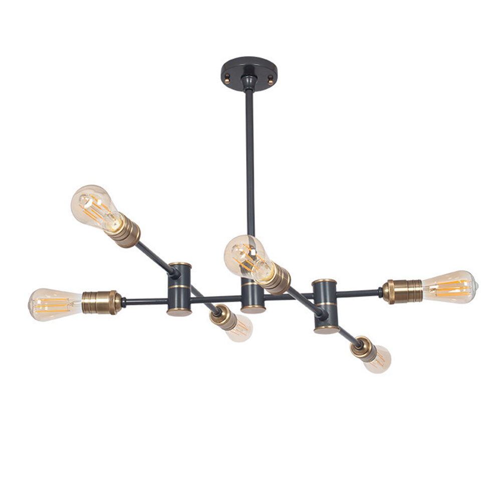 3 Light Matt Gold Semi Flush Ceiling