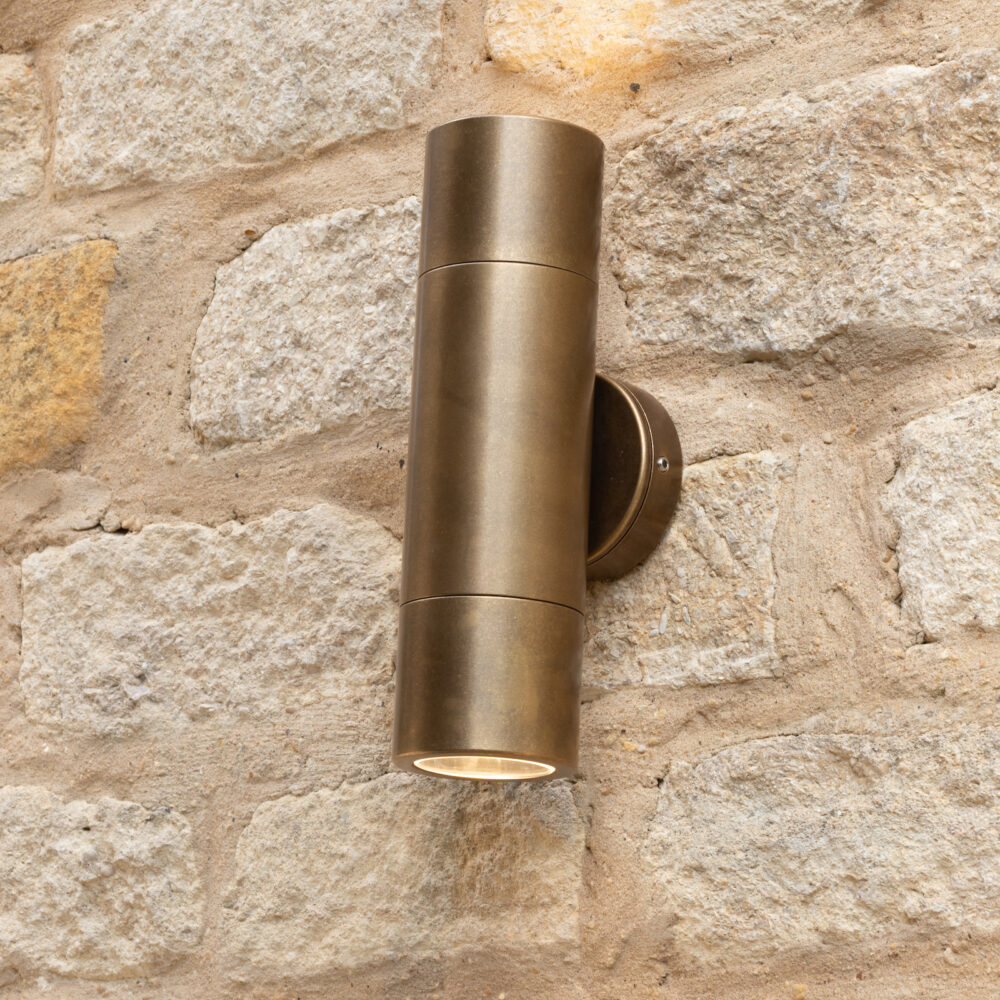Die-cast Brushed Bronze Exterior Wall Light Lighting