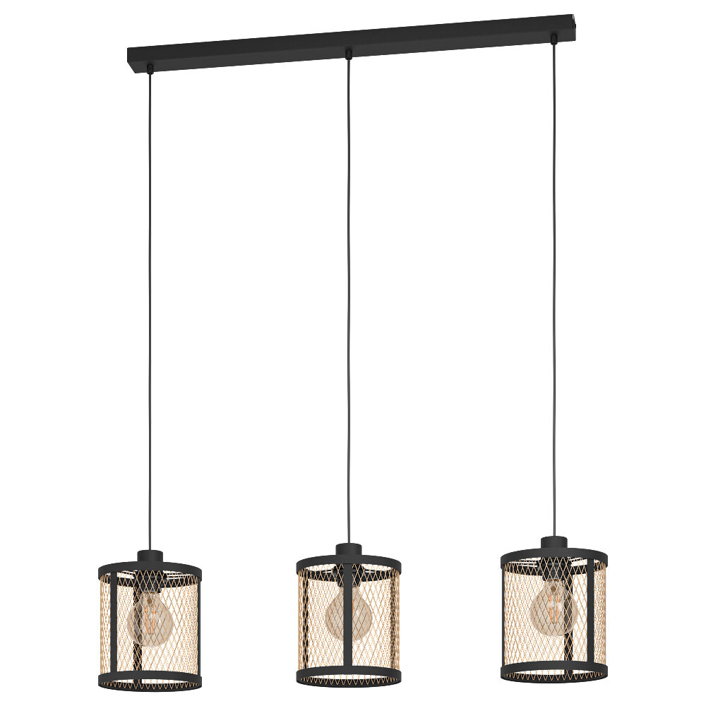 Matt Gold Six Light Two Tier Crystal Pendant Ceiling