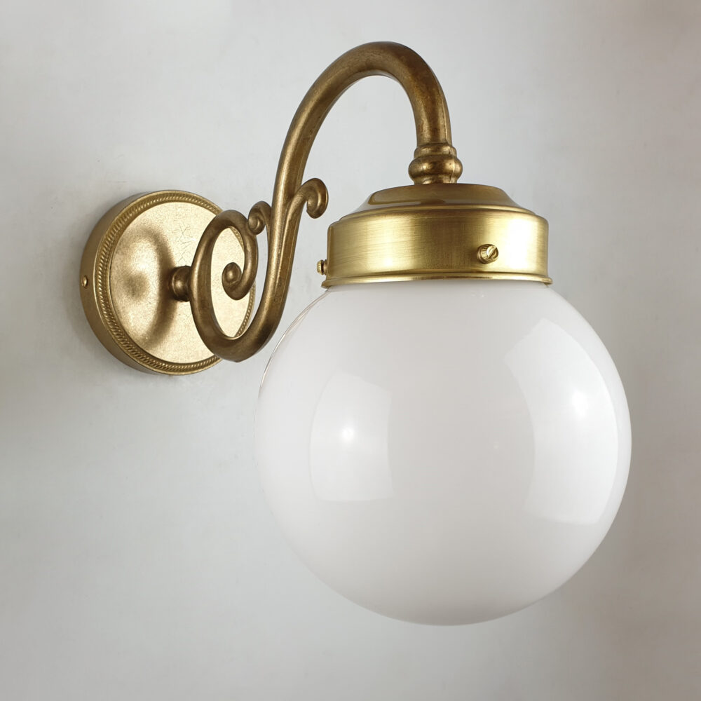 Brass Wall Light with Glass Globe Brochure