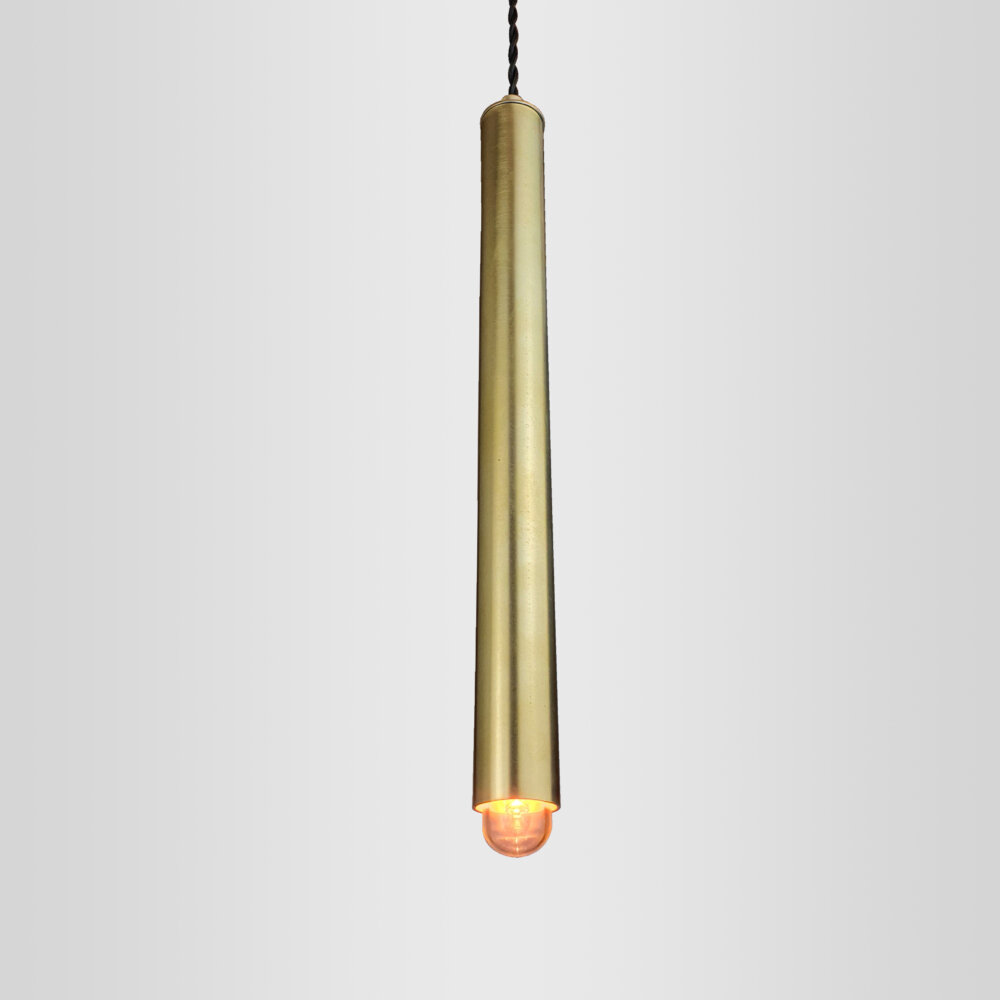 brass tube drop pendant