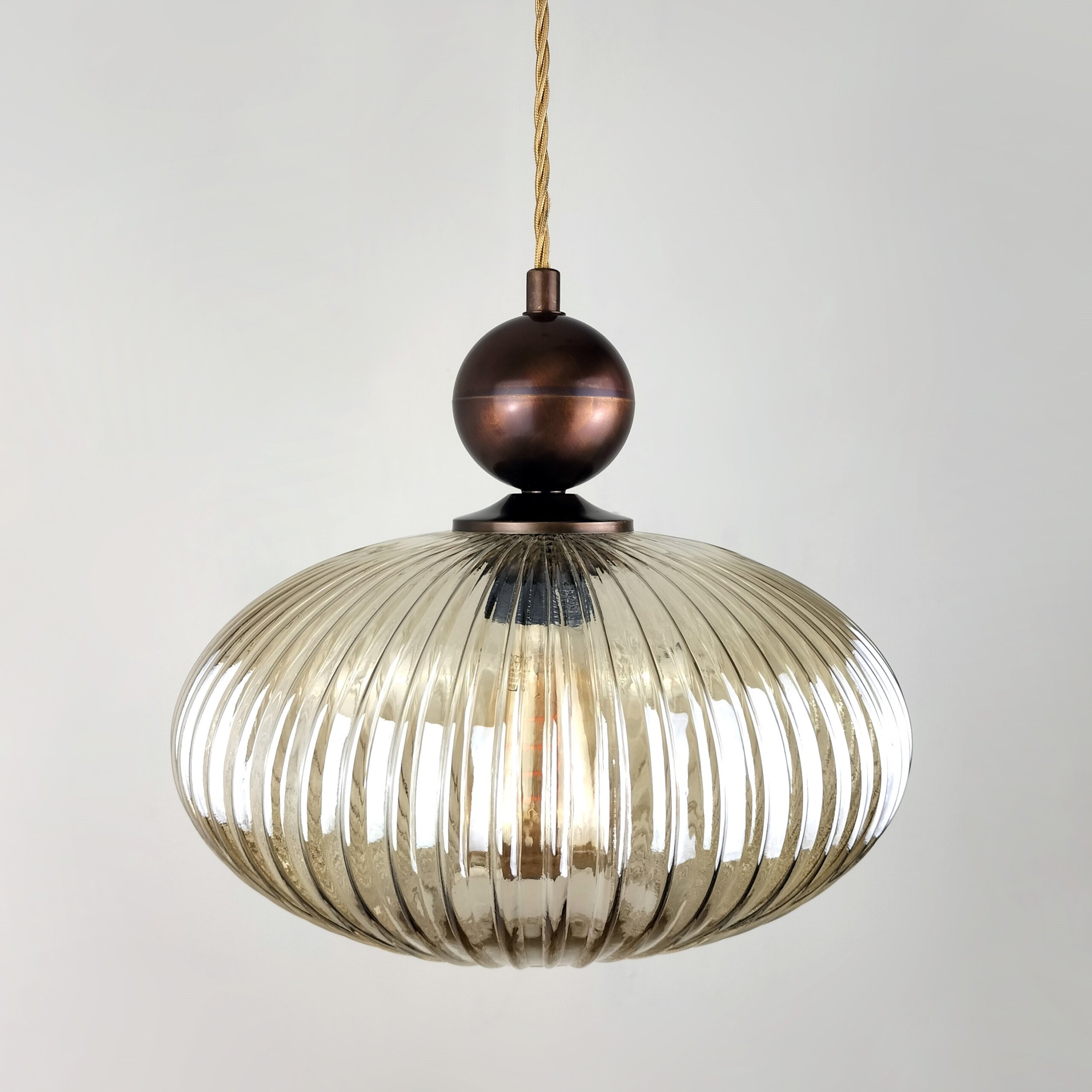 Champagne Pumpkin Glass Pendant Ceiling Champagne Pumpkin Glass Pendant Ceiling