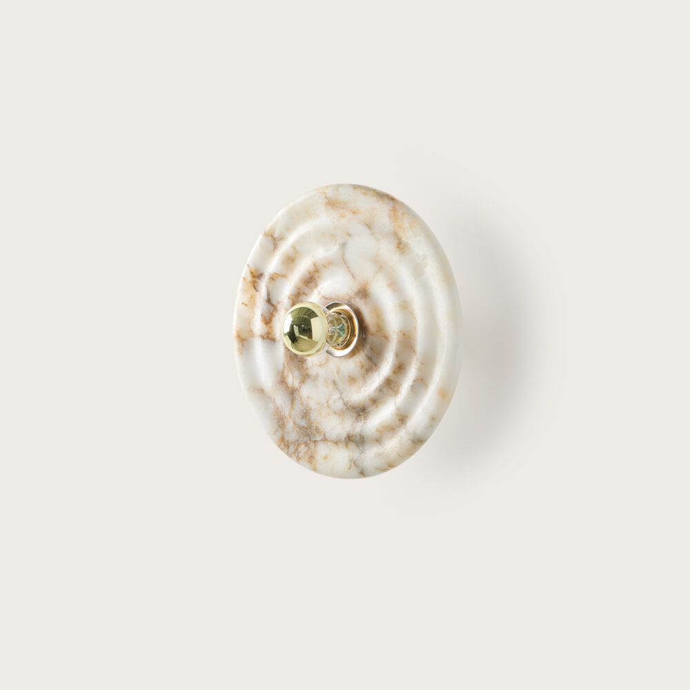 alabaster wave wall light