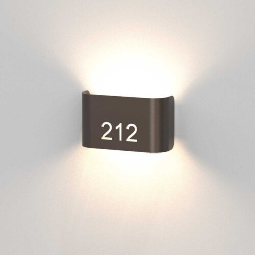 hotel room number wall light