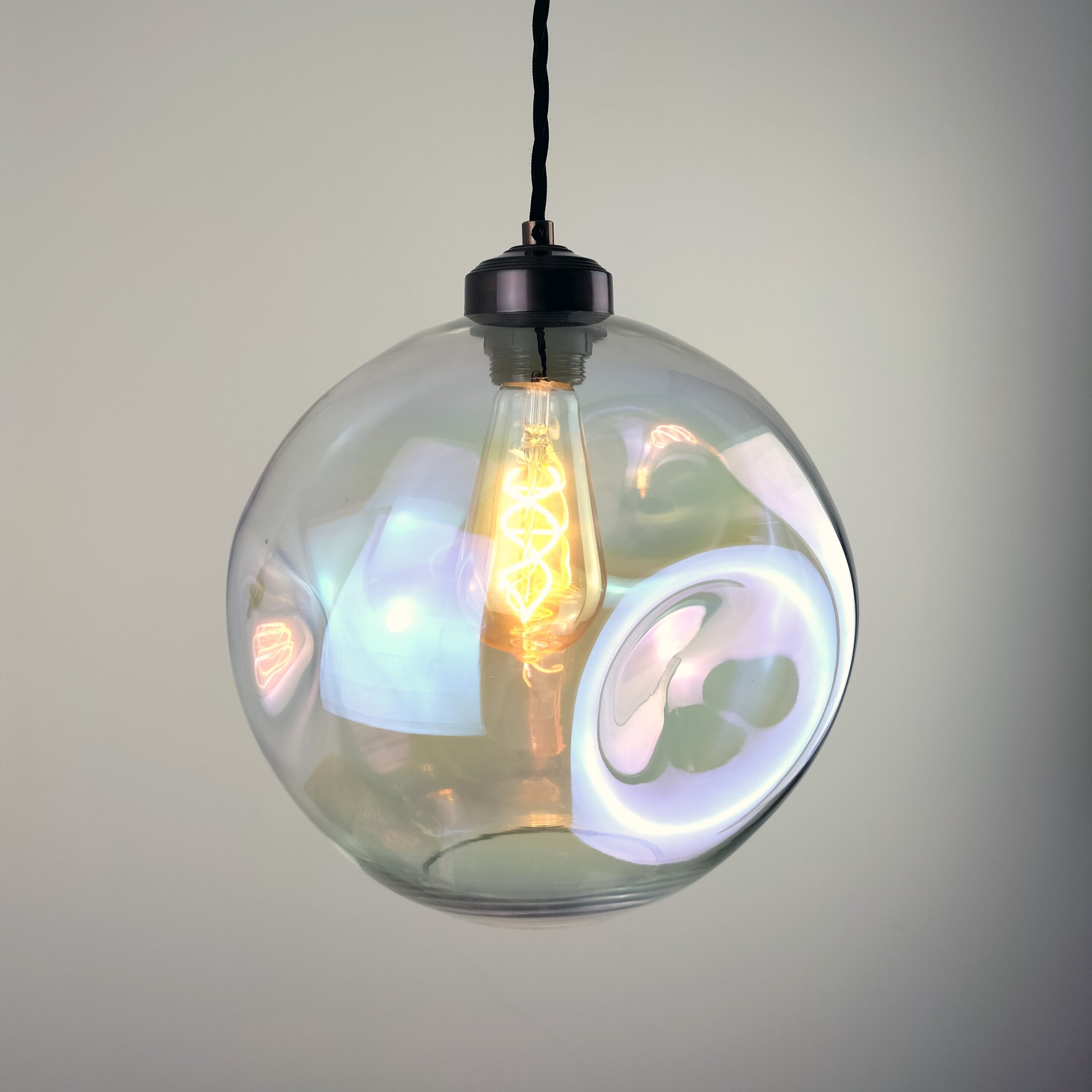 Iridescent Bubble Glass Pendant Ceiling Iridescent Bubble Glass Pendant Ceiling
