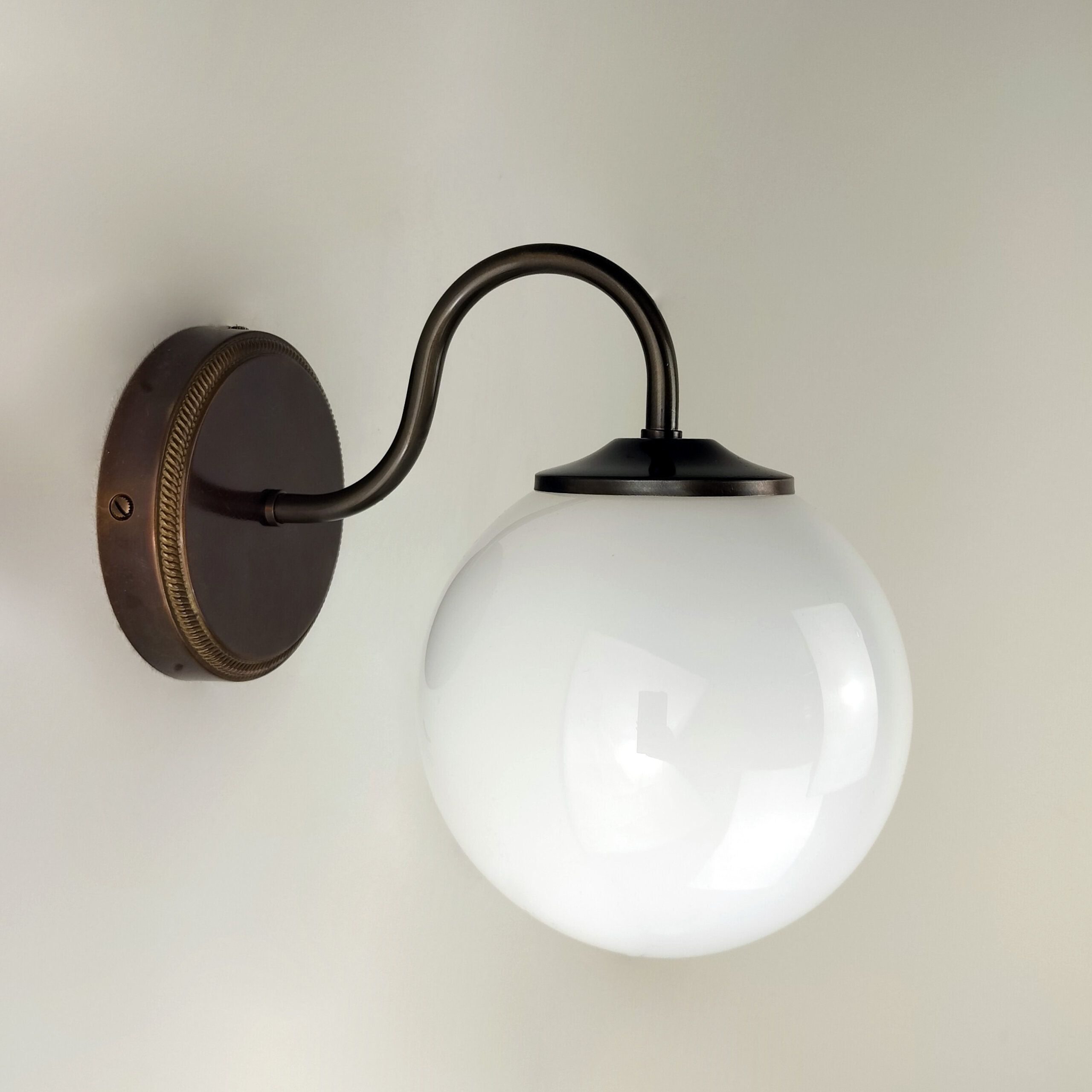 Detailed Opal Globe Wall Light Lighting Detailed Opal Globe Wall Light Lighting