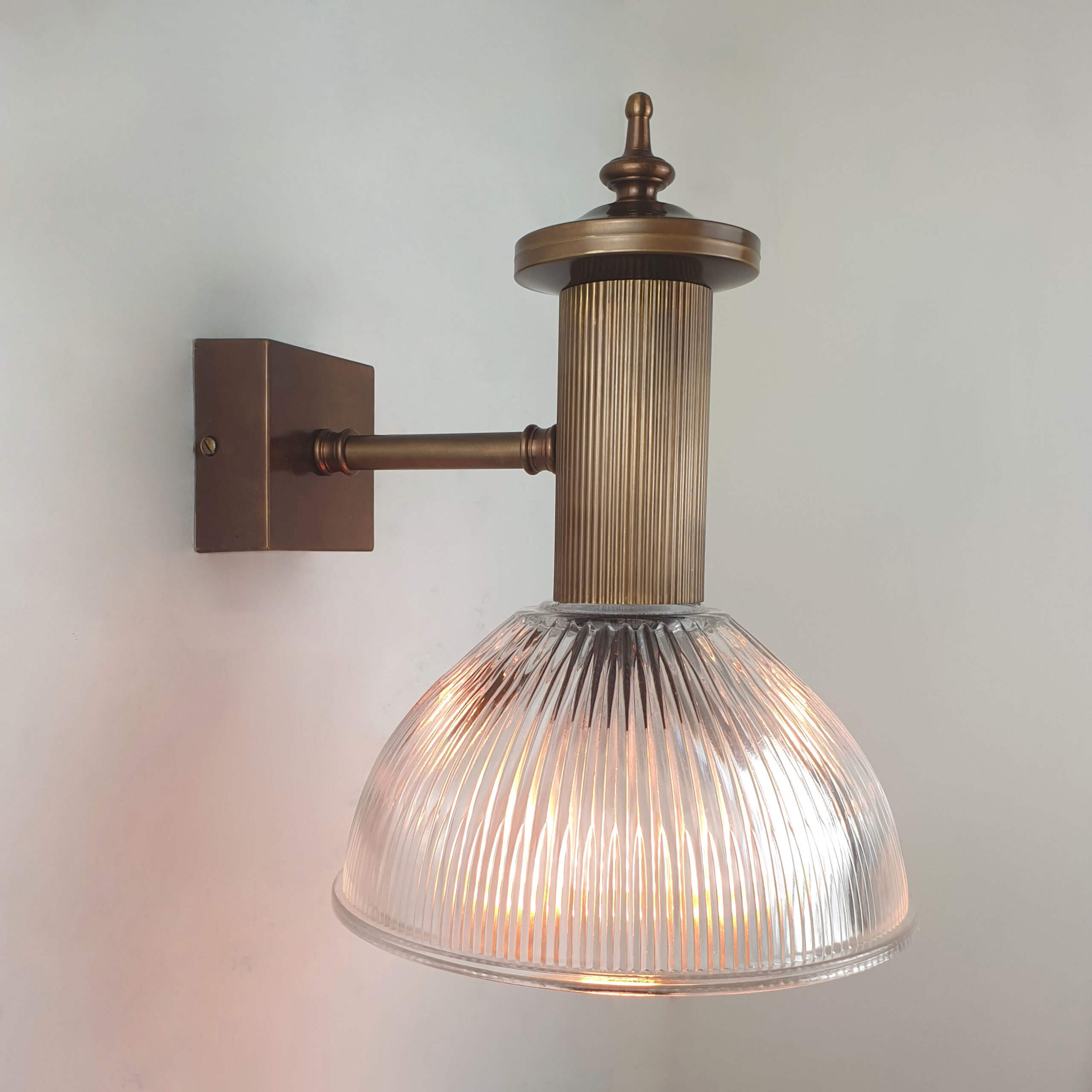 Ribbed Brass Wall Light Lighting Ribbed Brass Wall Light Lighting