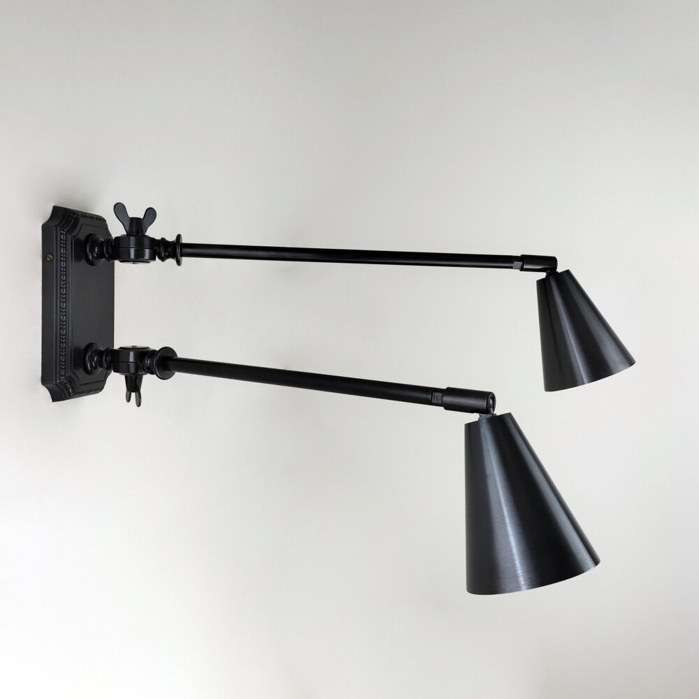 side view double arm wall light