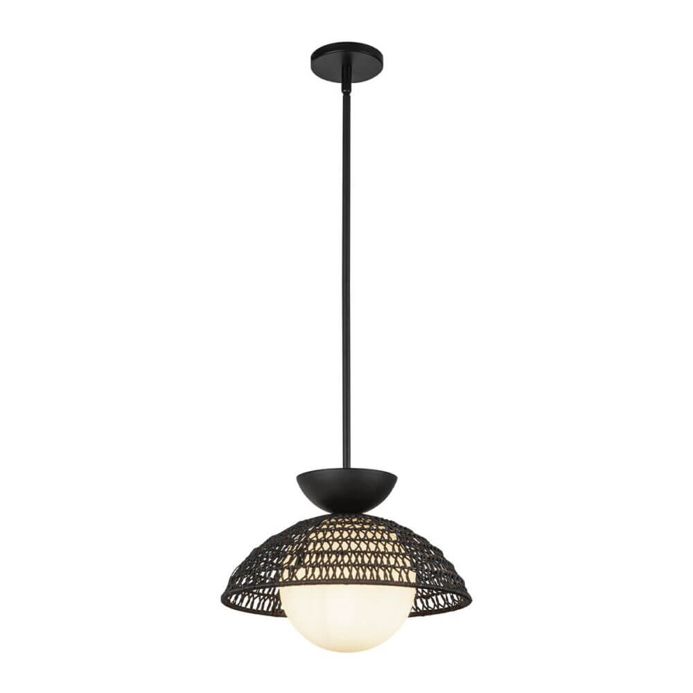 Alabaster & Bronze Round Pendant 490mm Ceiling