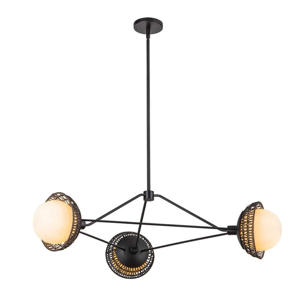 Alabaster & Bronze Round Pendant 490mm Ceiling