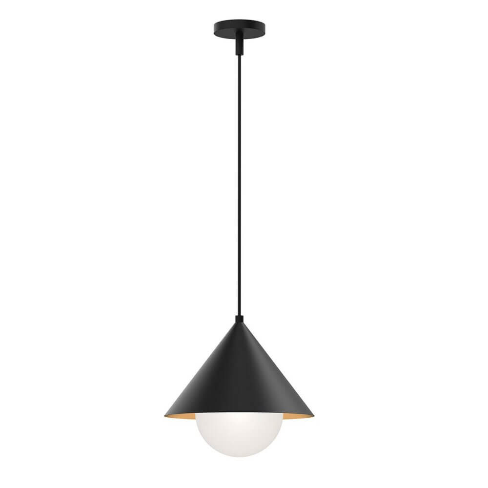 Alabaster & Bronze Round Pendant 490mm Ceiling