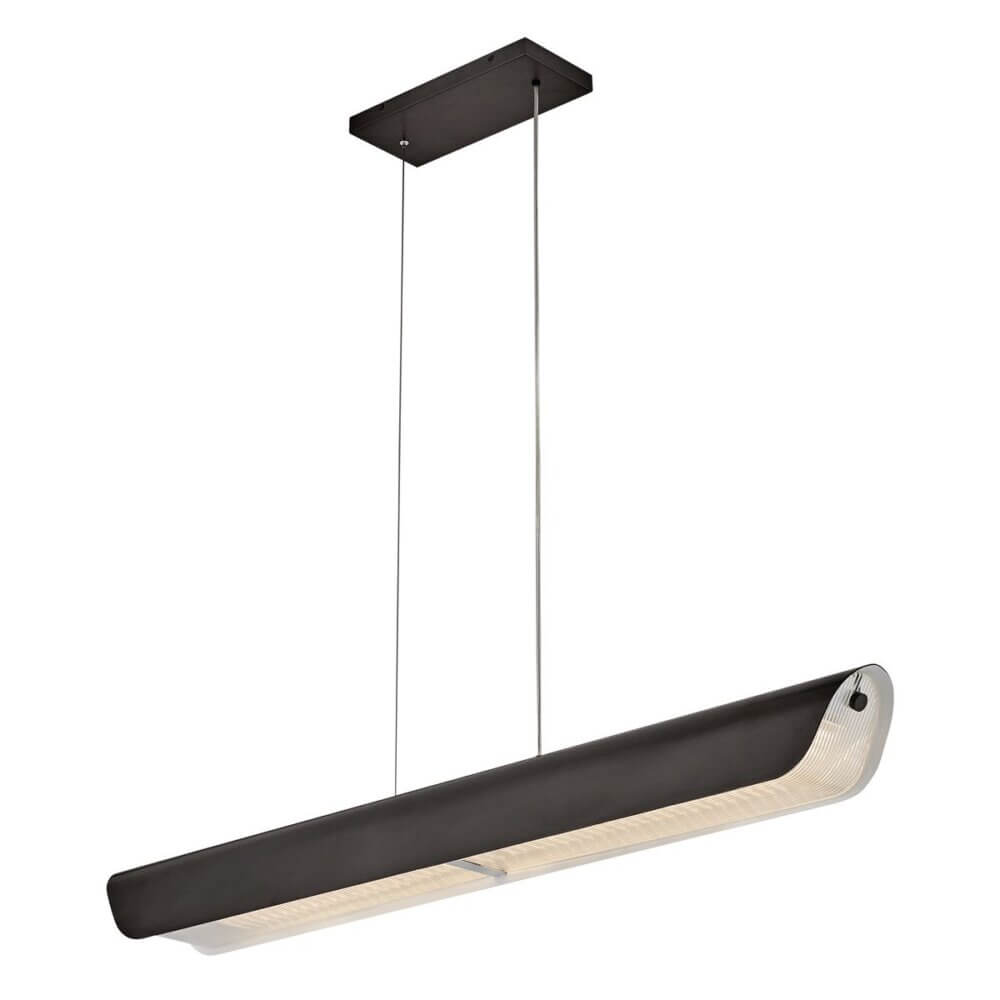 Alabaster & Bronze Round Pendant 490mm Ceiling