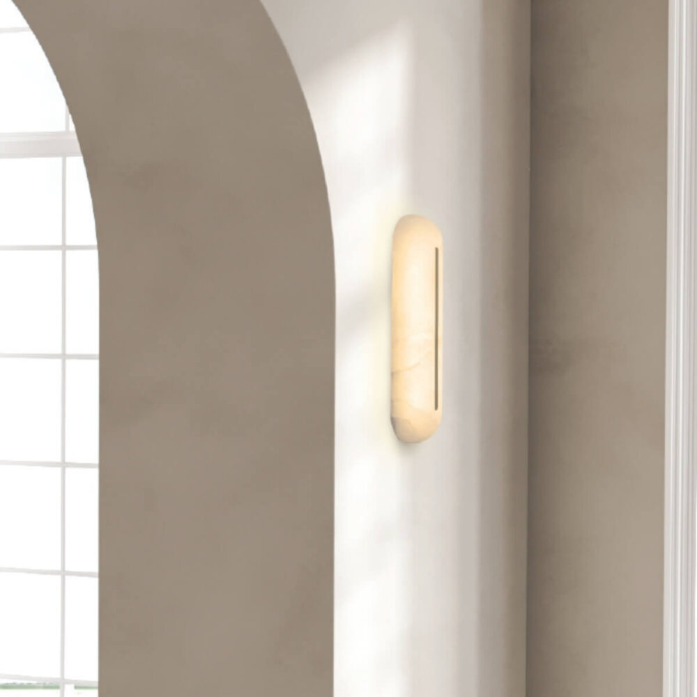 Alabaster Capsule Wall Light Wall Lights