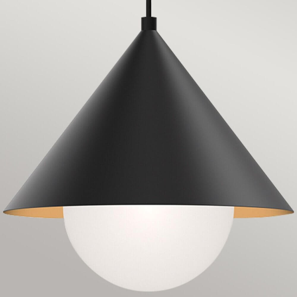 Opal Glass & Matte Black Pendant With Triangle Shade Brochure