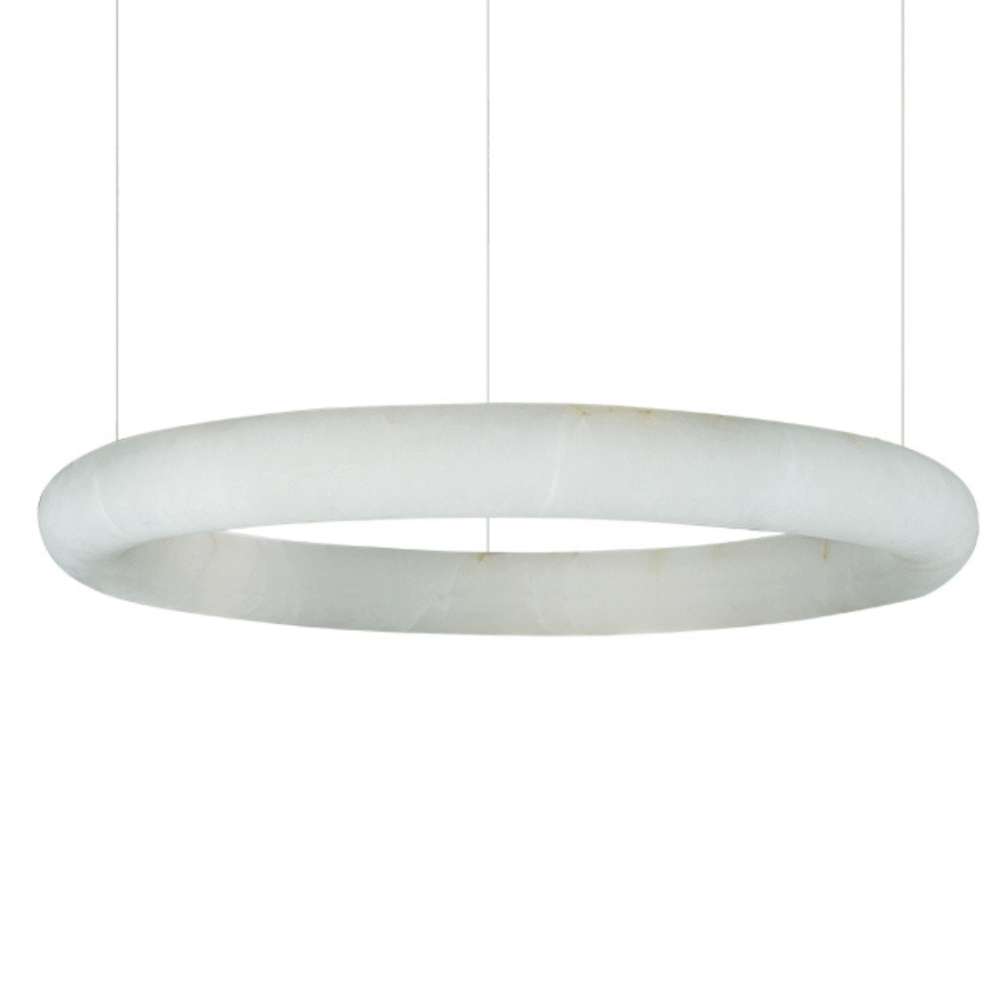 Alabaster & Black Pendant 15W Ceiling