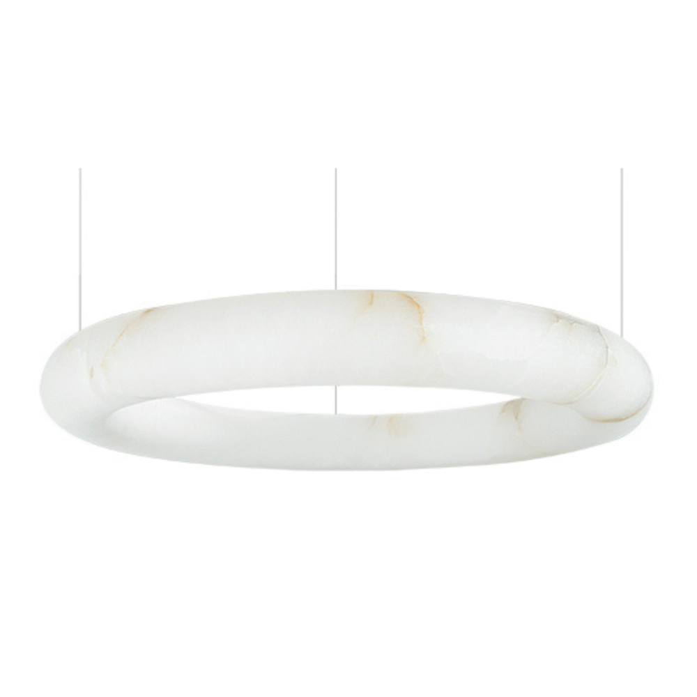 Alabaster & Black Pendant 15W Ceiling