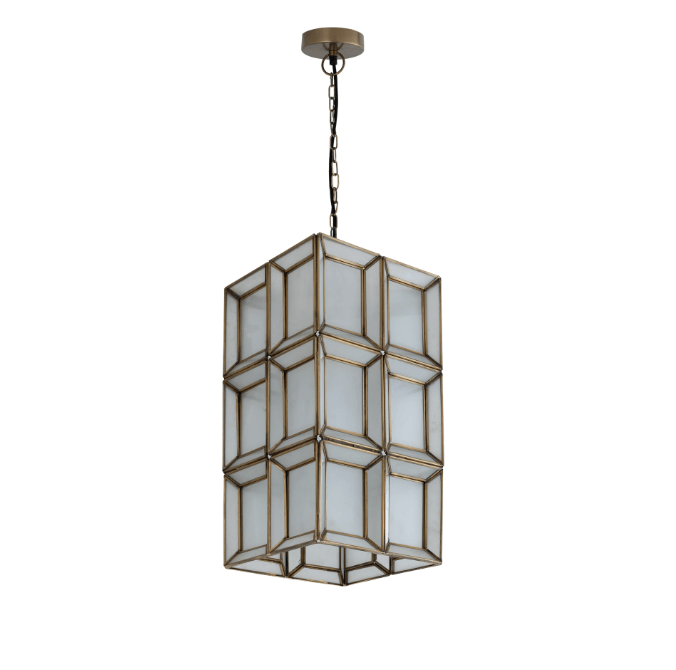 Antique Brass Iron Wired Hanging Lamp Ceiling
