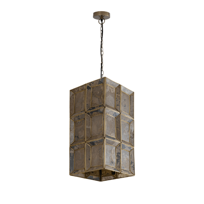 Antique Brass Glass Amber Donut Lamp Ceiling