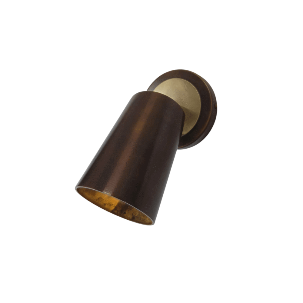 Solid Brass Antique Bronze With Aged Brass Wall & Ceiling-Mounted Spotlight Spotlights