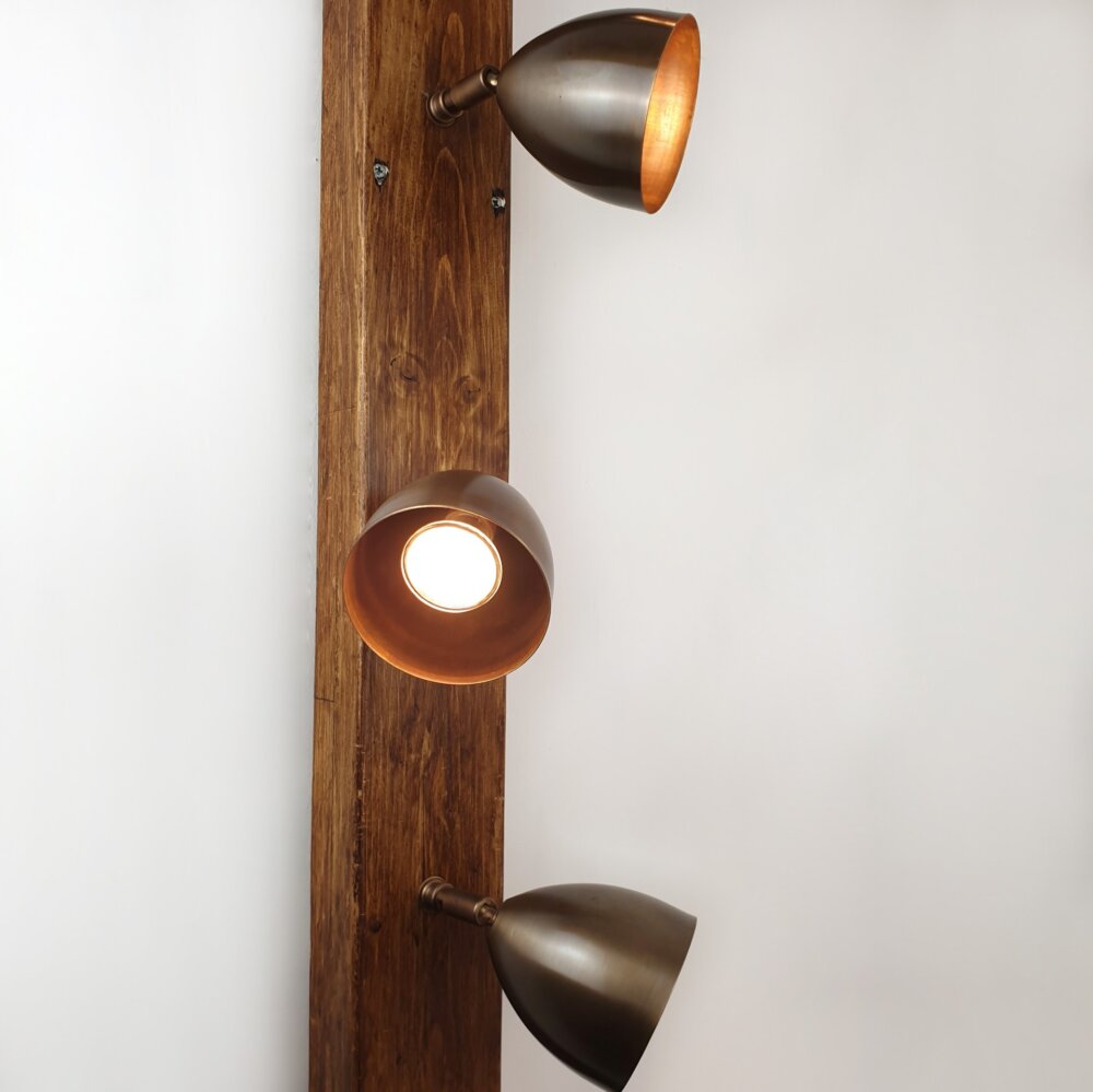 Warm Wood & Cone-Shaped Spotlights Spotlights