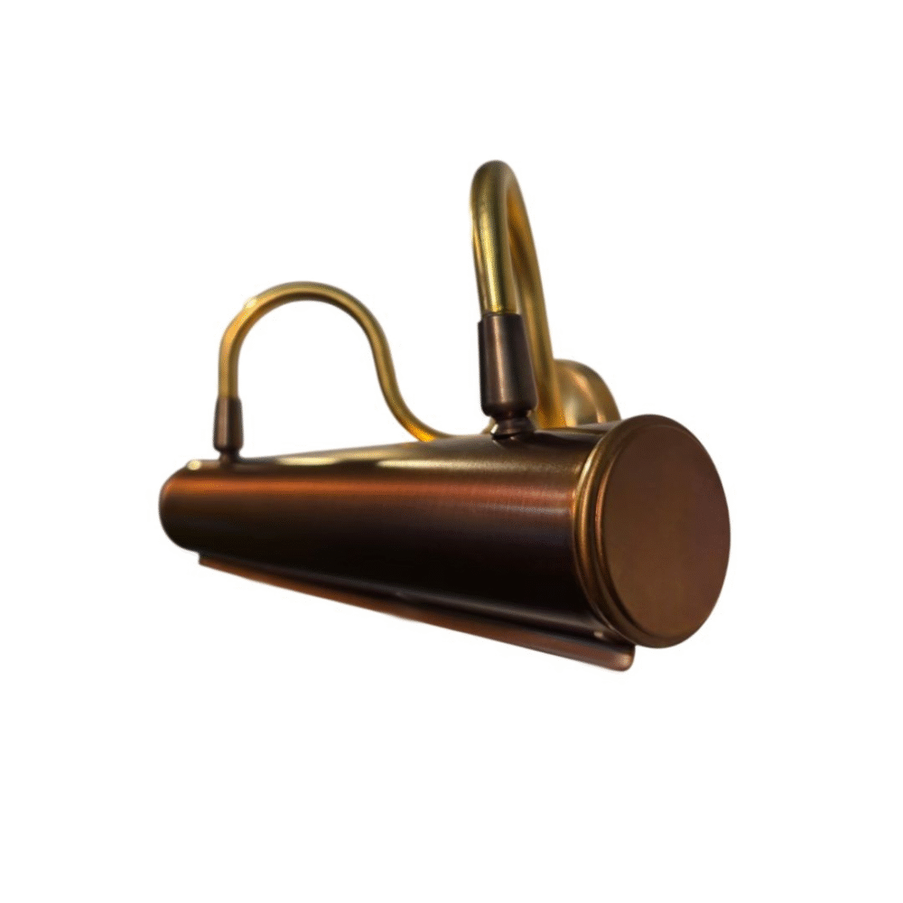Raw Brass & Antique Brass Twin Arm Picture Light Picture Lights