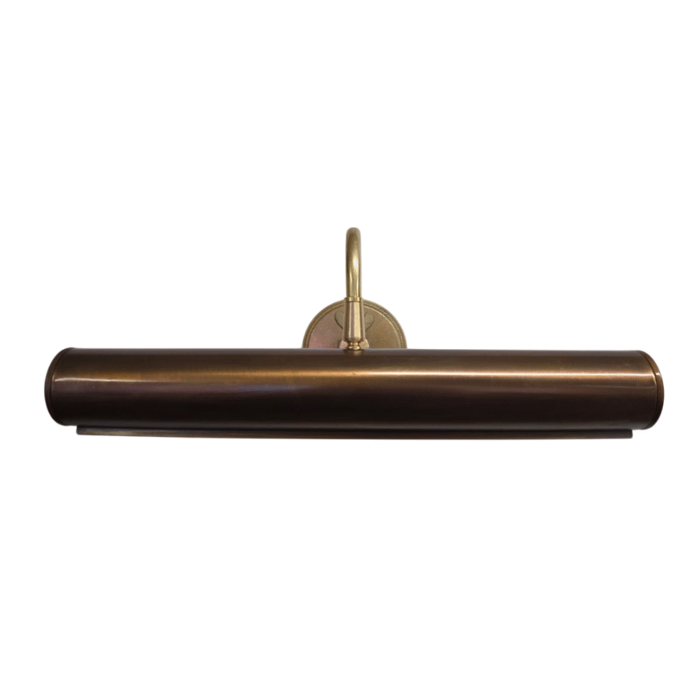 Raw Brass & Antique Brass Swan Neck Picture Light Picture Lights