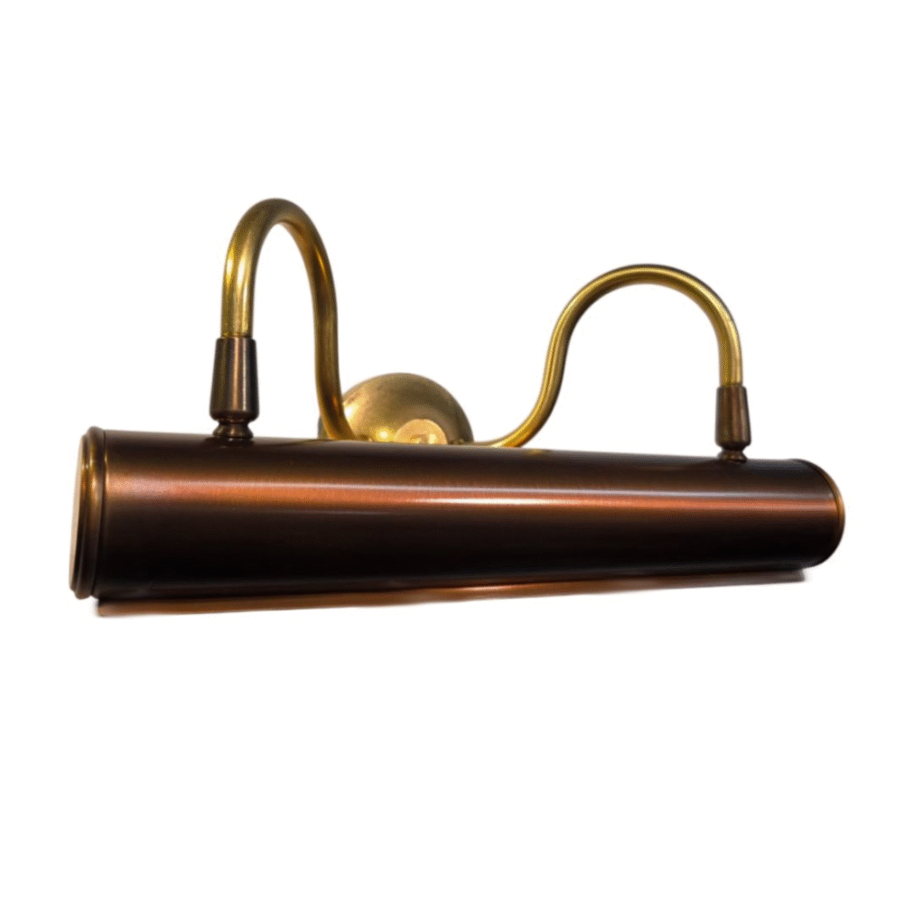 Raw Brass & Antique Brass Twin Arm Picture Light Picture Lights