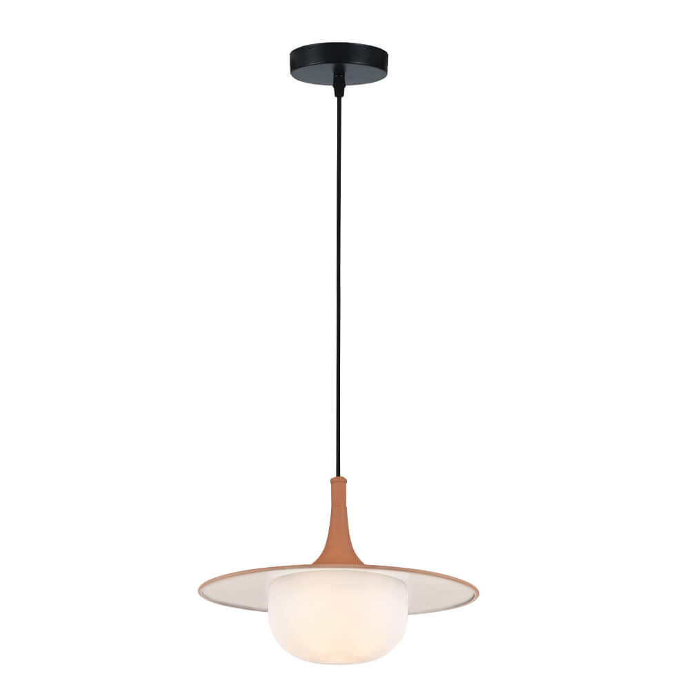 Brass Pendant Light With Prismatic Cone Shade Lighting