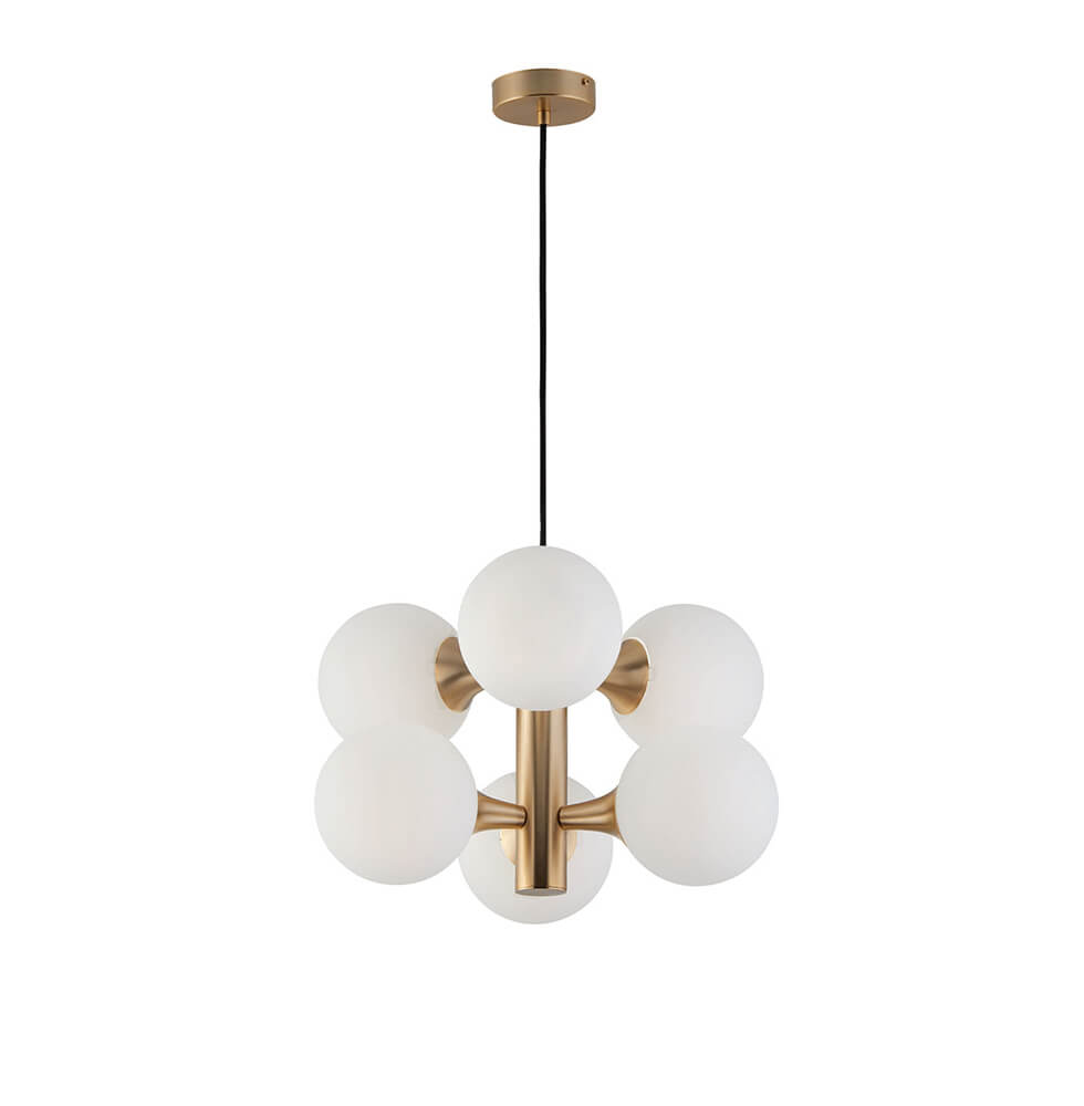 Brass Pendant Light With Prismatic Cone Shade Lighting