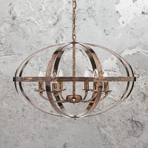 5 Light Geometric Industrial Chandelier CL 36662 5 Light Geometric Industrial Chandelier CL 36662