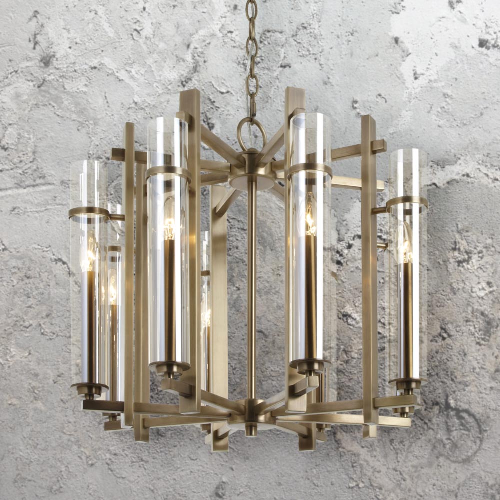 Round Antique Brass Glass Chandelier Round Antique Brass Glass Chandelier