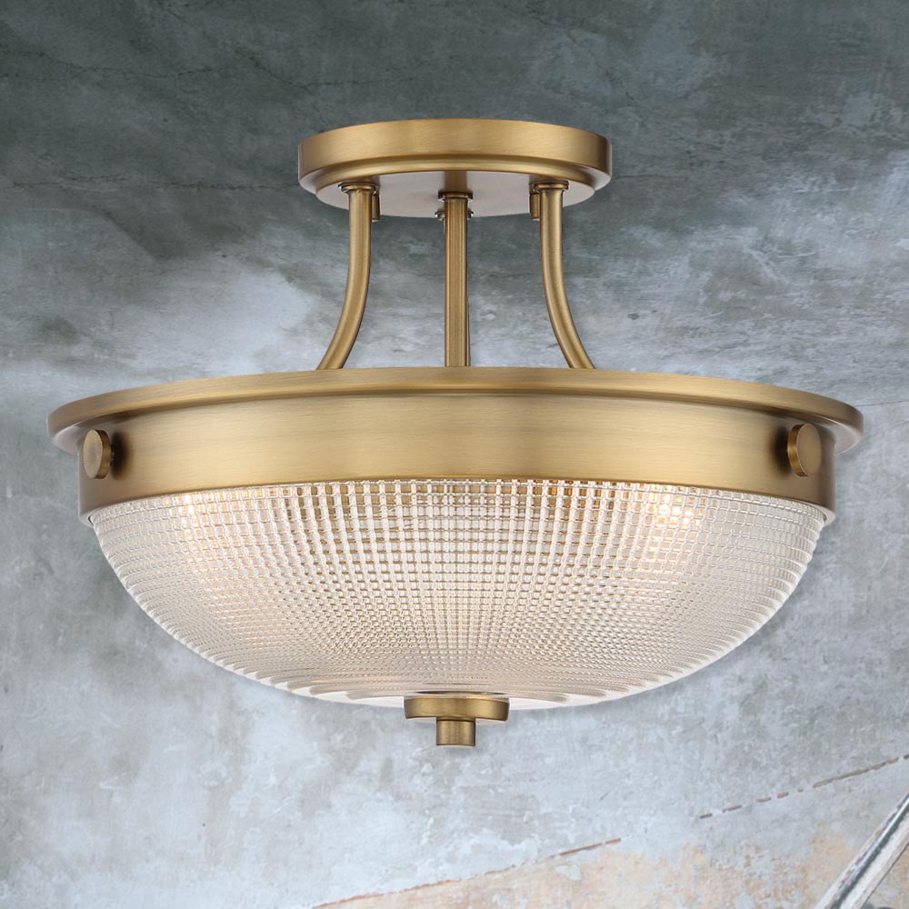 Antique Brass Semi Flush Ceiling Lights Antique Brass Semi Flush Ceiling Lights : Baycheer Antique Brass