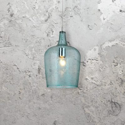 Aqua Glass Pendant Light Cl 26292 E2 Contract Lighting