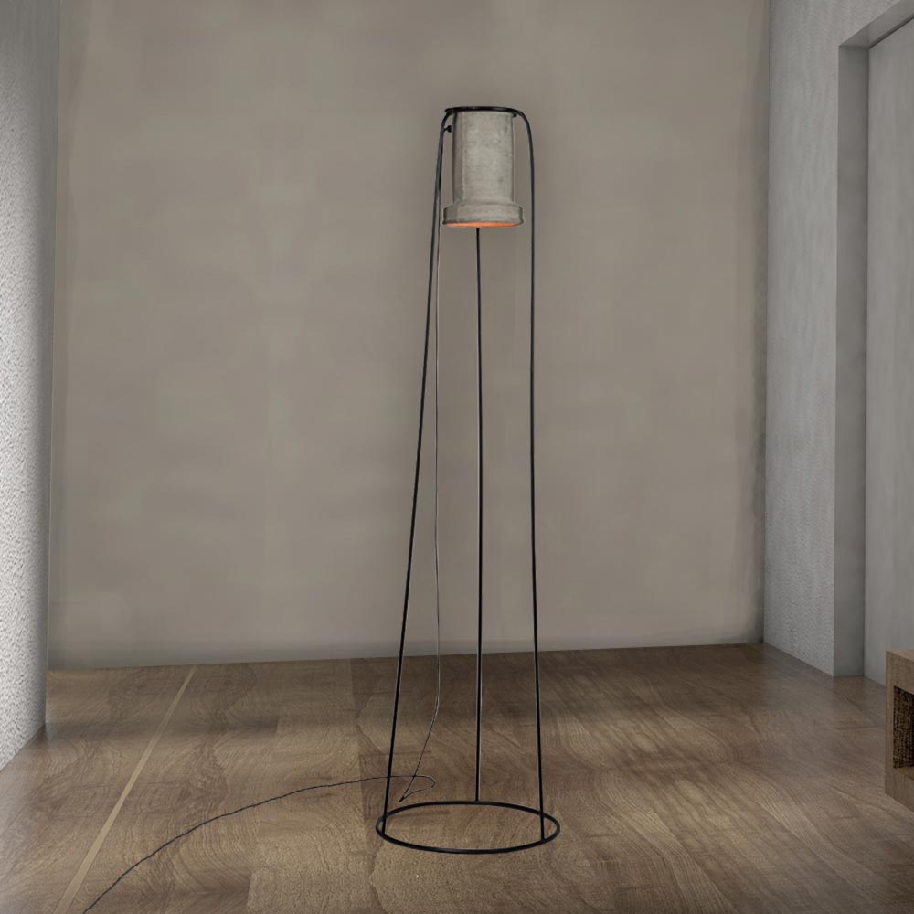 Concrete Floor Lamp Cl 37183 E2 Contract Lighting Uk