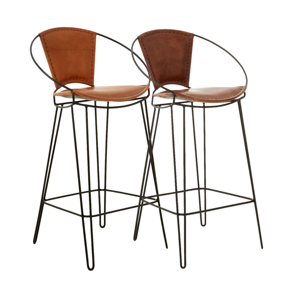 Leather Hairpin Bar Stool Cl 40078 E2 Contract Lighting Uk