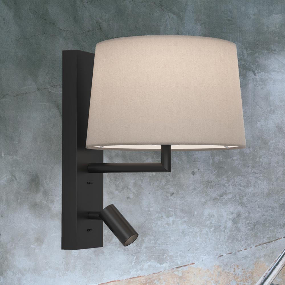 Modern Bedside Wall Lamp with Reading Light | E2 Contract Lighting | UK