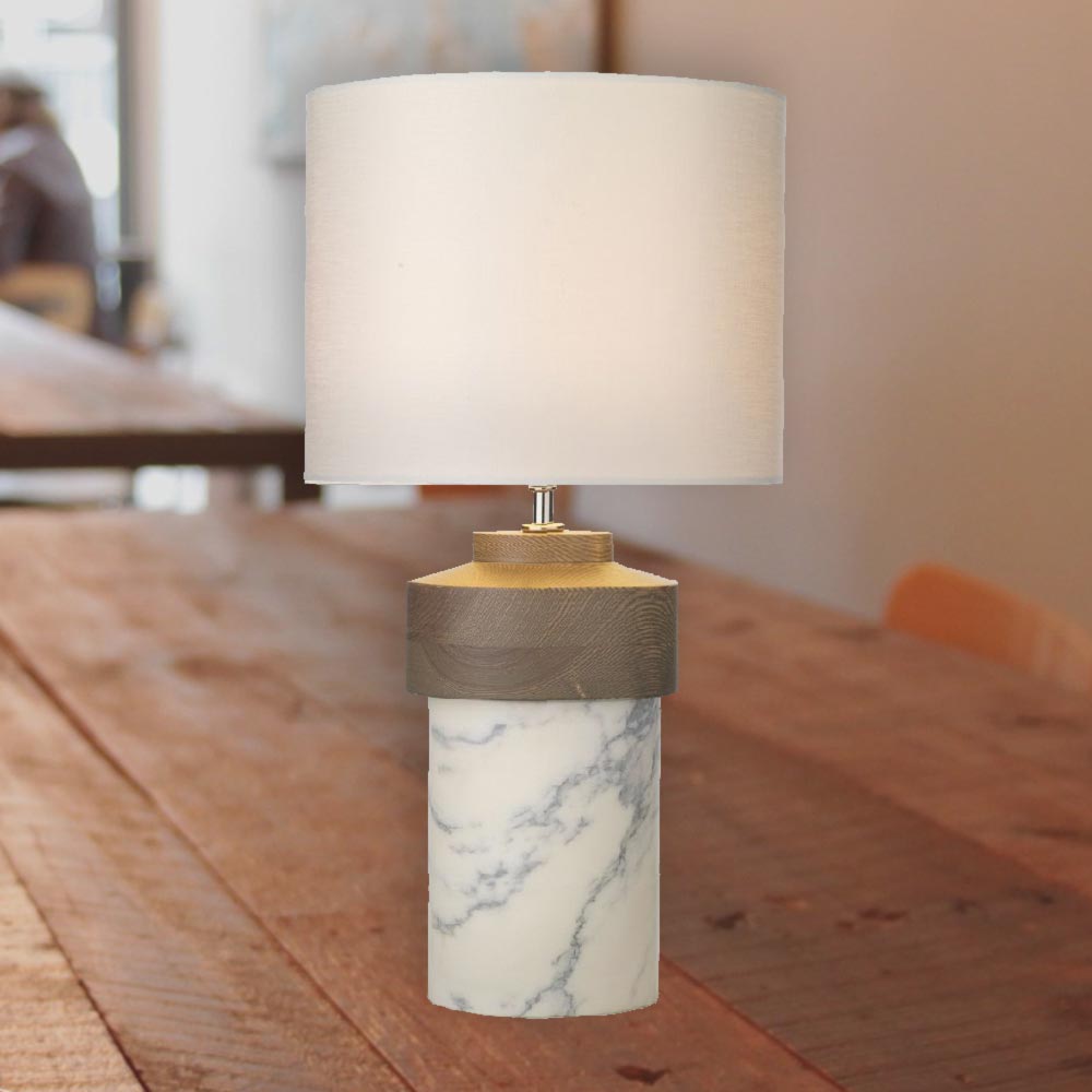 marble base table lamp