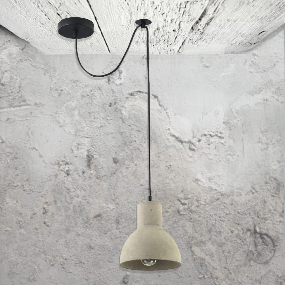 Curved Shade Concrete  Pendant Light  34796 E2 Contract 