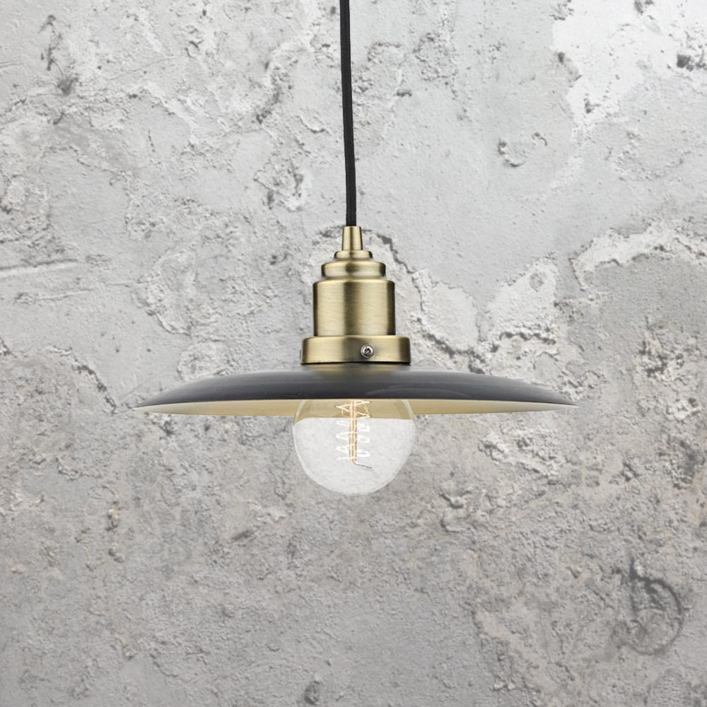 Round Brass Pendant Light black antique brass pendant light