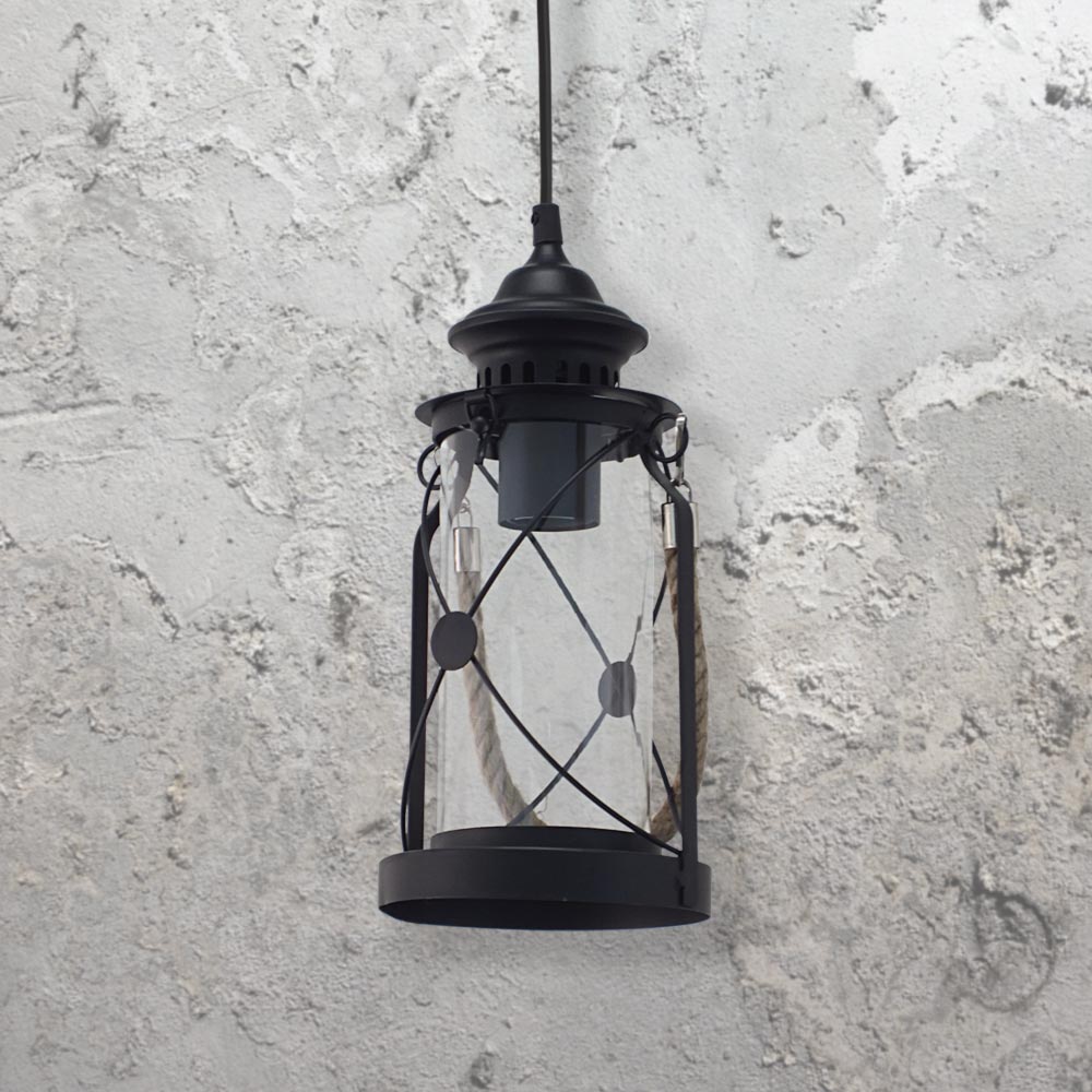 Glass Lantern Pendant Light 