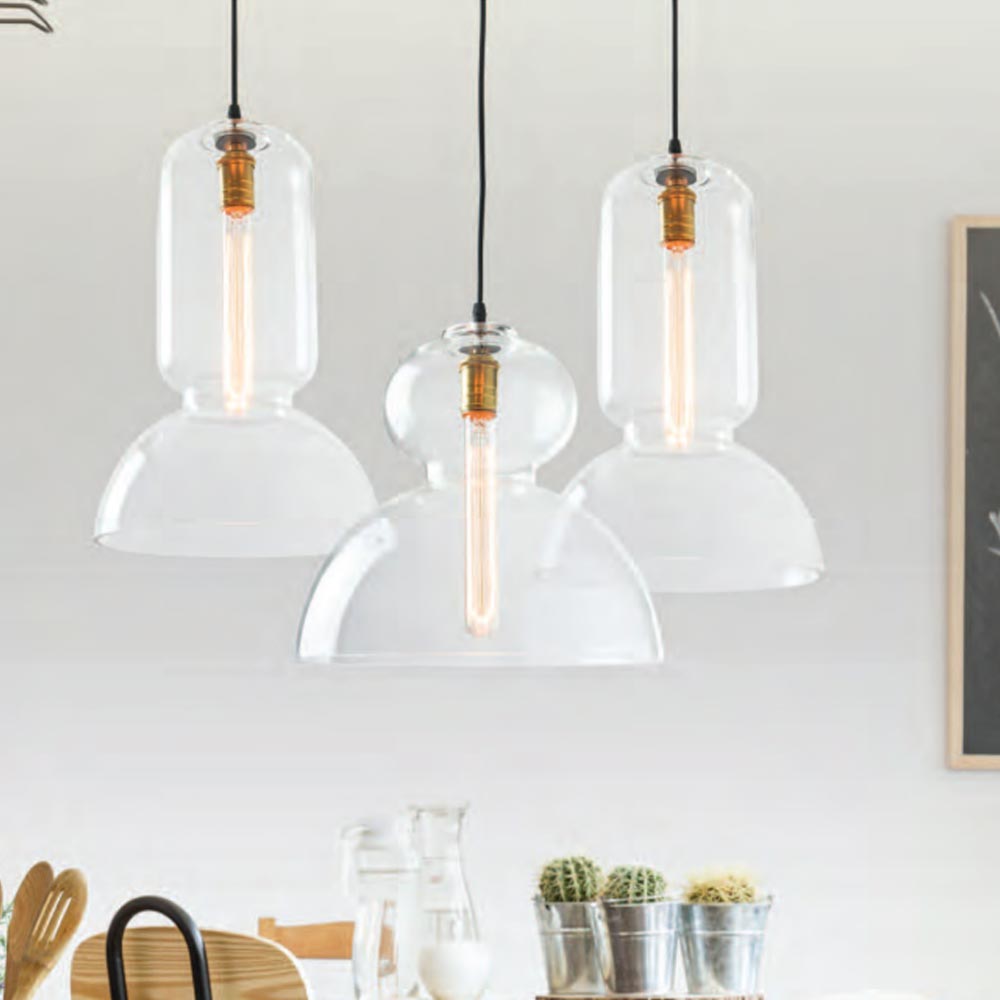 Large Glass Pendant Light large clear glass pendant light